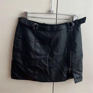 Free People Faux Leather Skirt
